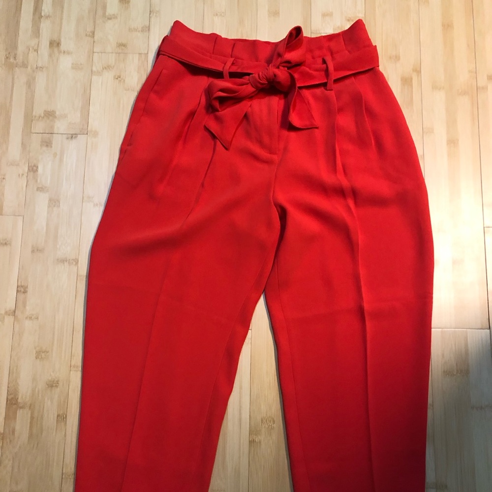 Boden red high waist pants